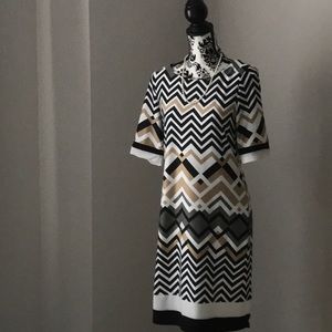 Geometric print dress